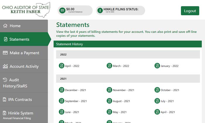 Online Statements and Payments